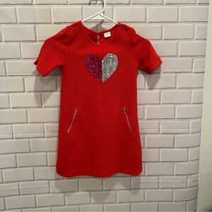 GYMBOREE girls red short sleeve casual dress /size S (4-6)